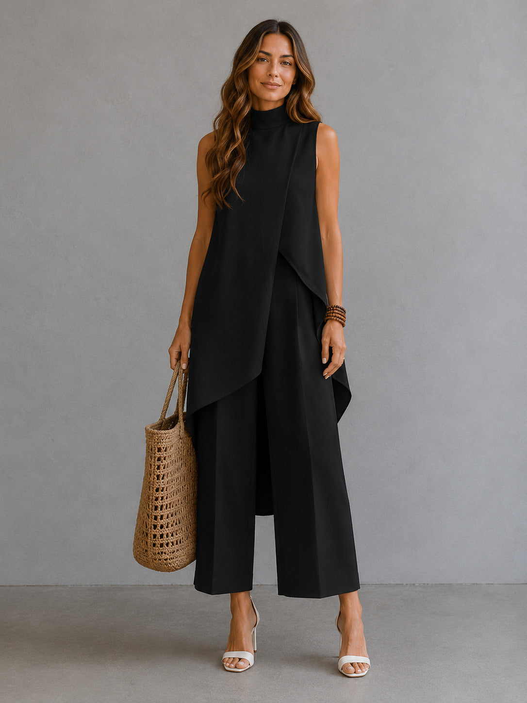 CARMEN | CONJUNTO ASIMÉTRICO DE PANTALÓN ANCHO