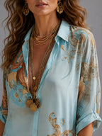 AITANA | VESTIDO CAMISERO MAXI DE ESTAMPADO PAISLEY