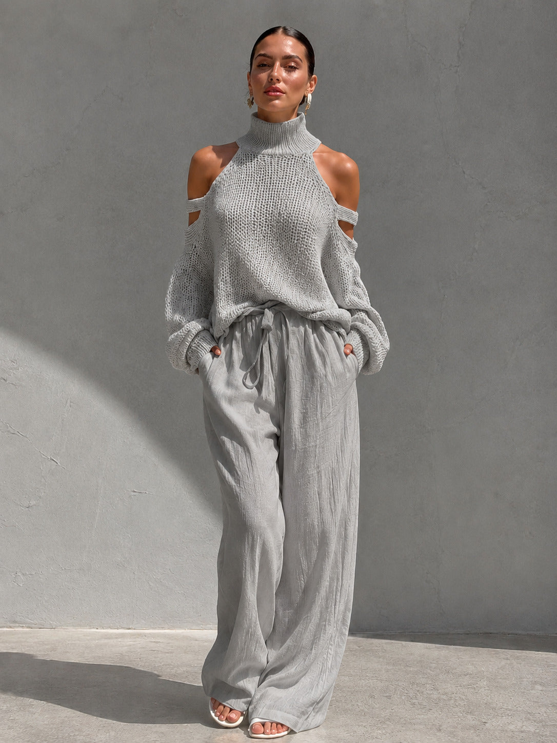 SOFÍA | CONJUNTO DE HOMBROS DESCUBIERTOS Y PANTALÓN ANCHO