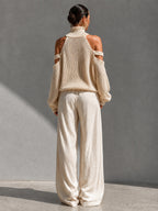 SOFÍA | CONJUNTO DE HOMBROS DESCUBIERTOS Y PANTALÓN ANCHO