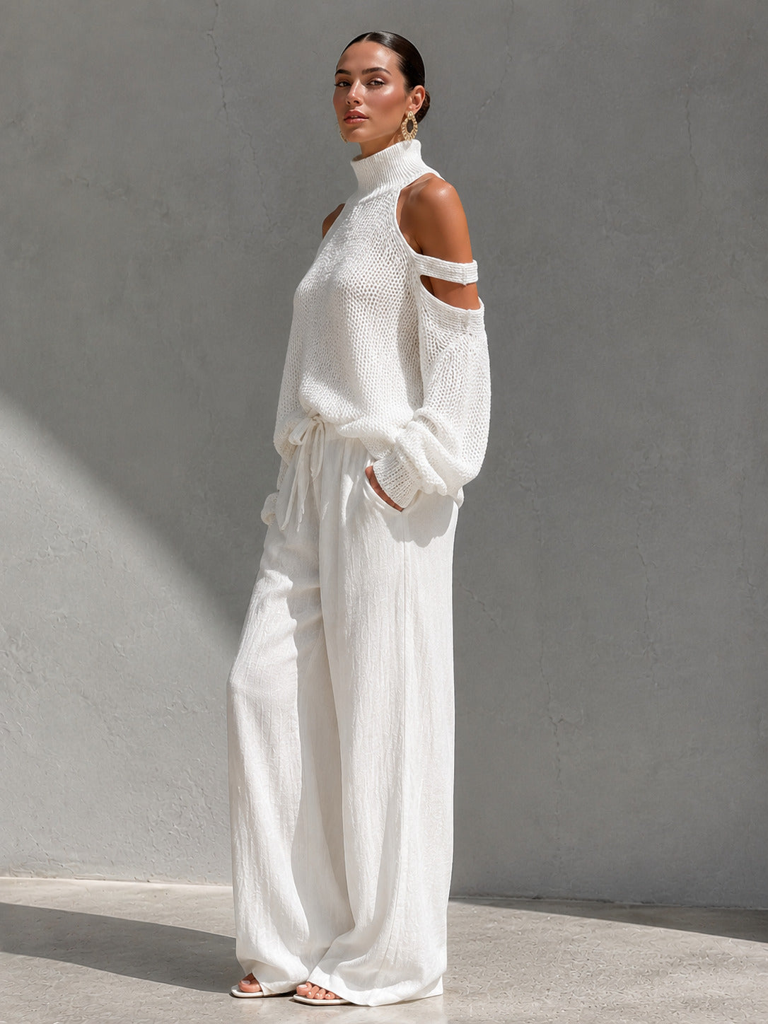 SOFÍA | CONJUNTO DE HOMBROS DESCUBIERTOS Y PANTALÓN ANCHO