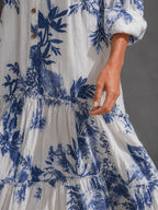 MARTA | VESTIDO CAMISERO FLORAL DE CORTE FLUIDO