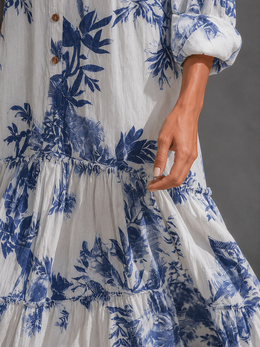 MARTA | VESTIDO CAMISERO FLORAL DE CORTE FLUIDO