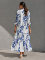 MARTA | VESTIDO CAMISERO FLORAL DE CORTE FLUIDO