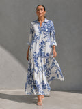 MARTA | VESTIDO CAMISERO FLORAL DE CORTE FLUIDO
