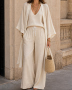 CARMELA™ | CONJUNTO DE TRES PIEZAS CON PANTALÓN FLUIDO